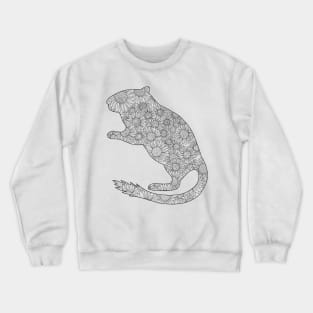 Cute sunflower filled gerbil (black outline) Crewneck Sweatshirt